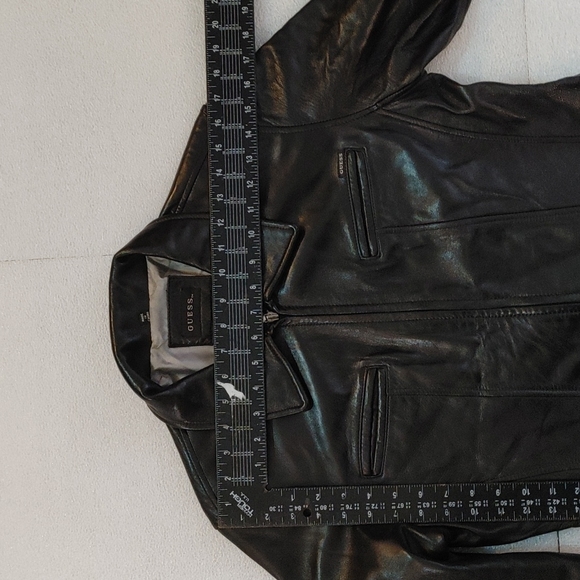 Guess Black Leather Jacket, Womens size Large - Picture 11 of 12